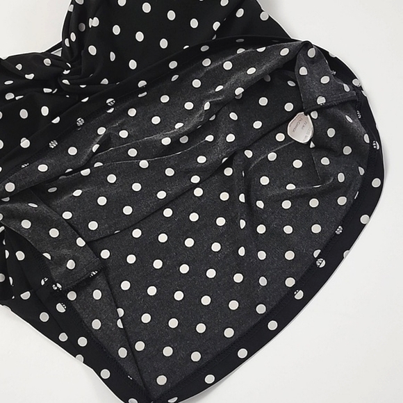 Joseph Ribkoff Women's Black Sleeveless Top White Polka Dots Size 10 - Picture 10 of 15